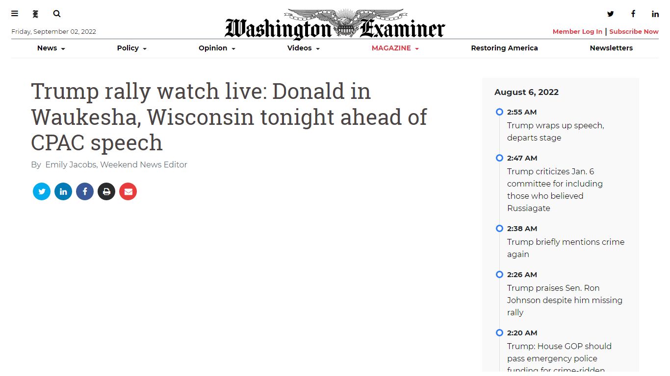 Trump rally watch live: Donald in Waukesha, Wisconsin tonight ahead of ...